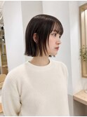 ミルクティーベージュ/レイヤーボブ/韓国巻き/顔周りカット/銀座