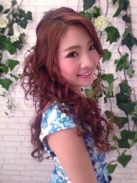 ヘアメイクサロンシャルメ(Hair Make Salon CHARMER) 結婚式☆二次会★大人ゆるふわハーフアップヘアセット