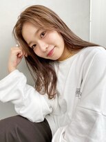 アイティー バイ アルバム 浦和店(IT by ALBUM) ナチュラルロング_ココアブラウンフリンジウェーブ_27005