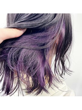 バージョン(Ver.) パープル × シルバー グレージュ インナーカラー 【 Ver. 柏 】