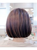 丸みぱつっとボブ