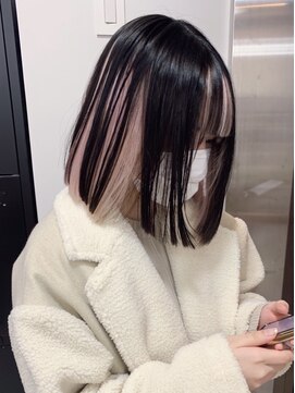 ペレ 渋谷(PELE) Y80_ ピンク × ブラック インナーカラー