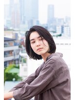 アルニコ エム 松戸駅前(ALNICO .. M)&nbsp;ナチュラルワンレンボブさりげないインナーカラーをそえて