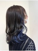 インナーカラー/インディゴブルー/20代30代40代