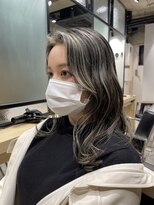 フォーク(FOLK)&nbsp;細めハイライト×グレージュ　髪質改善　白髪ぼかし