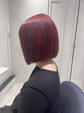 アソビ 表参道(ASOBI) 前下がり スリークボブ パツっとボブ ピンク