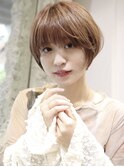 艶カラー/ハイライト/小顔/丸みショート/ショートボブ/本牧