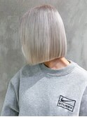 ホワイトブロンド_切りっぱなしボブエアリーロング_ba453861