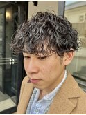波巻きスパイラルパーマメンズマッシュパーマツイストパーマ