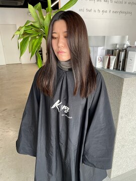 キング 梅田(K!ng) 縮毛矯正髪質改善ハイライトレイヤーカット梅田美容室エクステ
