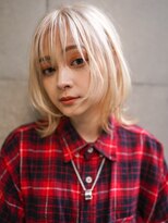 ギークス(GEEKS)&nbsp;【GEEKS渋谷】ブロンドベージュ/ウルフカット/冬カラー/20代30代