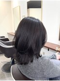 外ハネミディアム 【レイヤー/グレージュ】