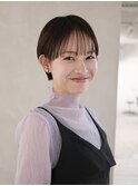 ▽コンパクトショートイメチェンワイドバングホワイトブロンド