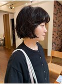 ボブパーマ/パーマ/デジタルパーマ/表参道/チェリーブラウン