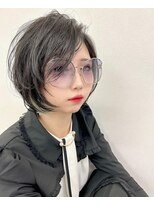 ハロ ハッピーヘアライフ 長居店(Halo happyhairlife) 小顔◎束感レイヤーのウェットニュアンスボブ