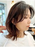20代～50代◎ミディアムレイヤー/韓国風巻き◎クラゲヘアー