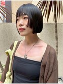 心斎橋 ショートボブ ストレート デザインカット　