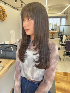 セイル(Sail) 重めレイヤーカット8.22くびれヘアアプリコットオレンジ