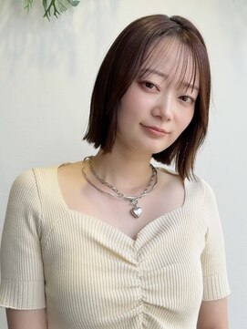 ビューシンサイバシ(VIEW SHINSAIBASHI) 外ハネ×シースルーの大人ボブ10代20代30代