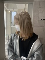 メロウバイケンジ(mellow by KENJE) ダブルカラー/ブリーチカラー/ベージュ/ホワイトベージュ