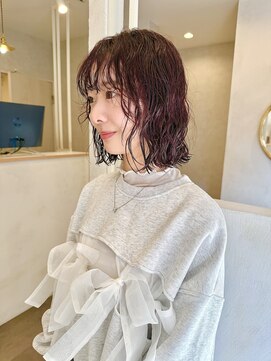 紫 暖色 艶カラー