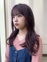 サラ 山口店(SARA)&nbsp;透明感ピンクバイオレット×くびれロングレイヤー