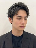 清潔感アップバングショート×刈り上げブリーチなしカラー