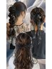 オーガンジーリボンでヘアセット《アクセ付き》￥5500⇒￥5000
