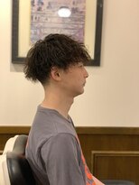 ヒロギンザバーバーショップ 神楽坂店(HIRO GINZA BARBER SHOP)&nbsp;ツーブロック+ツイストスパイラルパーマ