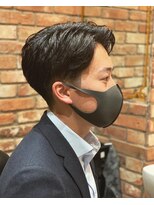 ヒロギンザバーバーショップ 丸の内店(HIRO GINZA BARBER SHOP)&nbsp;ビジネス社会人七三分けスタイル