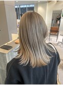 ミルクティーベージュダブルカラーインナーカラーケアブリーチ