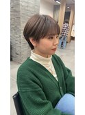 ショートボブパーマ20代30代40代イヤリングカラー大人可愛い