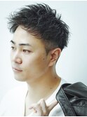 フェザーパーマ/刈り上げセンターパート/サーフカール[新宿]