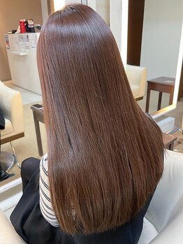 ヘアメイク アリープ(HAIR MAKE ALEAP)の写真/【カラーもブリーチも…】“ケアストレート”導入!!ダメージレスでツヤツヤのストレートを体感…*