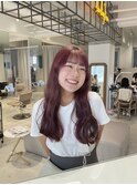ブリーチなしピンク