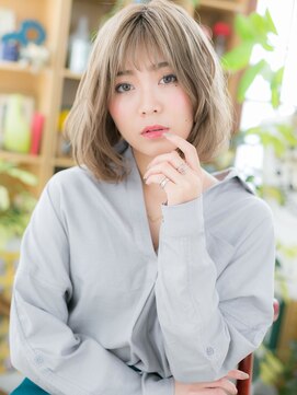 カバーヘア ブリス 川口(COVER HAIR bliss) 外国人風ホワイティアッシュ小顔ボブ大人巻きc5川口10代20代30代