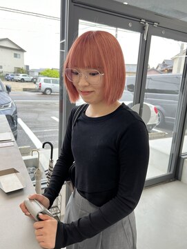 アム(am) ピーチオレンジ　コーラルピンク　ケアブリーチ　ブリーチ