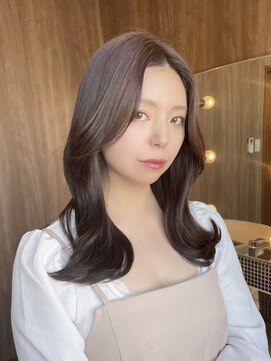 ヒョンミョン ライズバイレボ 取手店(hyon myon/RISE by REVO) レイヤーカット/デザインカラー/オリーブベージュ[取手/取手駅]