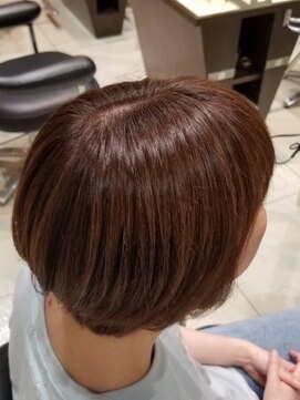 ミック ヘアアンドメイクアップ 高田店(miq Hair&Make up) 大人ショート/ショートボブ/白髪染め/ベージュブラウン