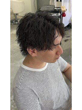 ルアン 大分駅店(ruen) 大分 府内 メンズカット センターパート ツイストスパイラル