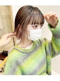 インナーカラーボブ