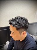 社会人ビジネス/ツーブロックショート七三分け/フェード/田町