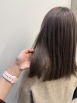 アチーブ ヘア デザイン(achieve hair design)&nbsp;透明感グレージュダブルカラー×ストレートセミロングスタイル