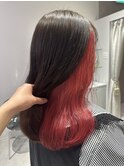 インナーカラー×レッドダブルカラー成増