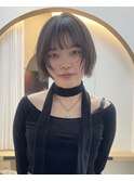 リップラインボブ+顔まわりレイヤー