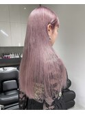 ピンクラベンダーカラーピンクカラーケアブリーチ