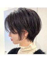 ロンドブルーム 天神大名店(Lond Bloom)&nbsp;イメチェンショート外ハネボブ美髪ブルーブラックワイドバング