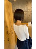 ボブ（ミニボブ）×肌馴染みのいいショコラブラウン