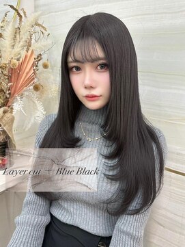 ラビスモア(Lovis moa) 上尾/ダブルカラー/ブリーチ無し/白髪ぼかし/韓国