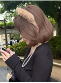 網紅切りっぱなしボブ&ナチュラルブラウン
